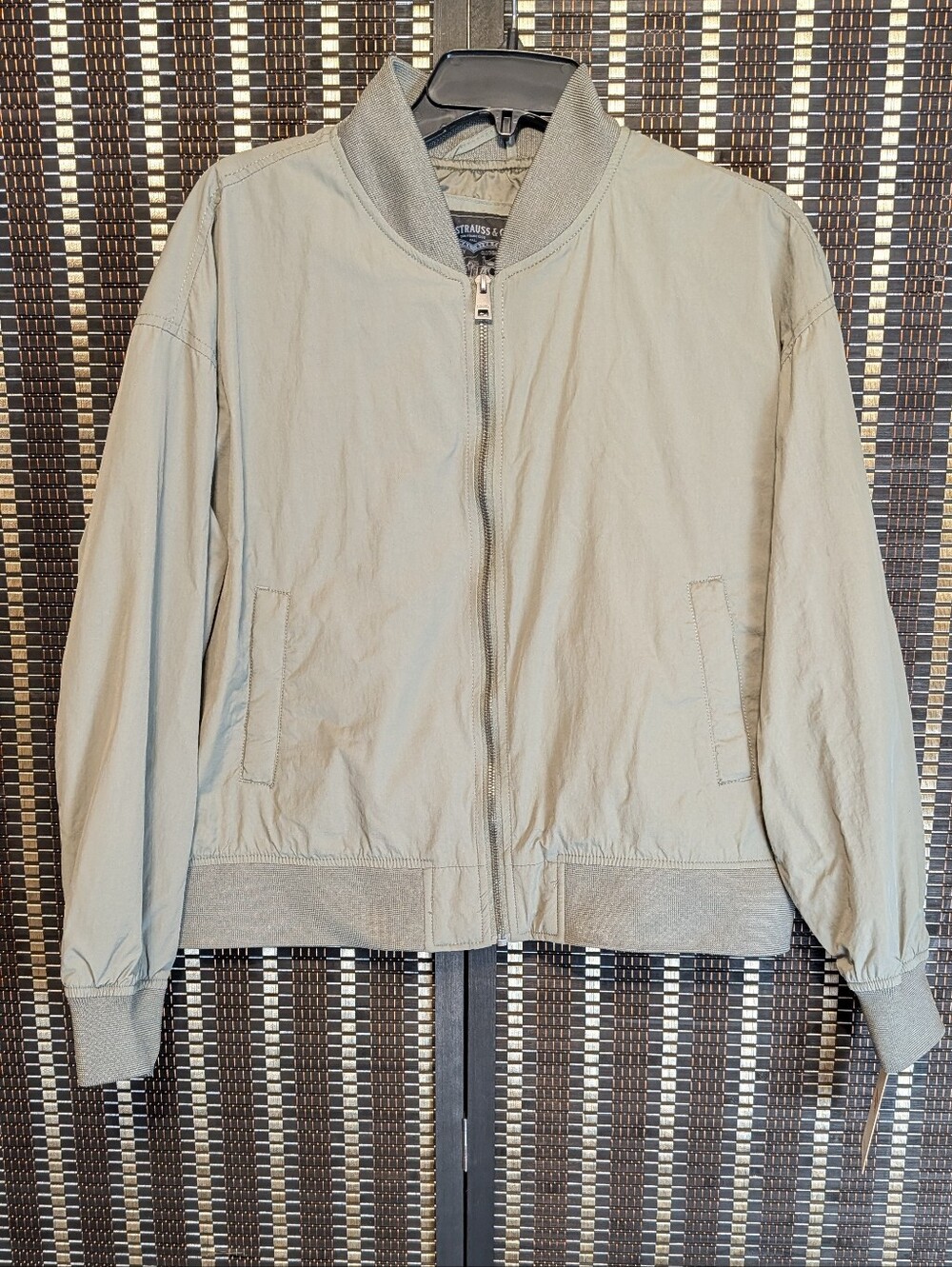 Levi's Bomber Jacket (women's size large, sage green)